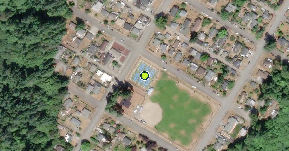 Satellite view of Port Angeles Pickleball Courts