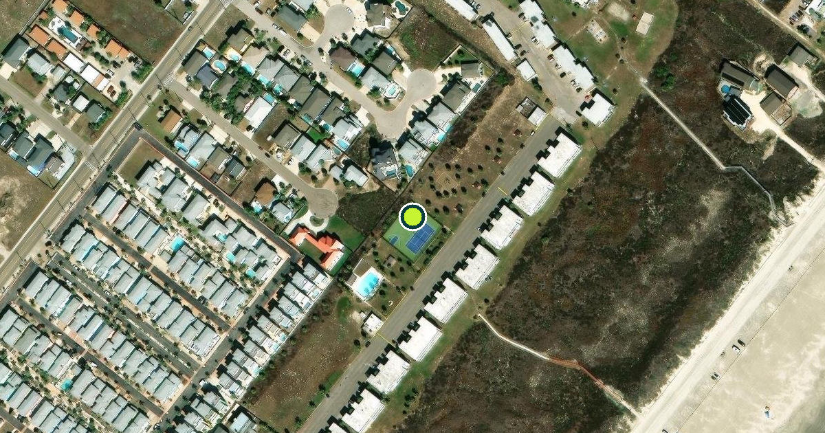 Satellite view of Port Aransas Pickleball Courts