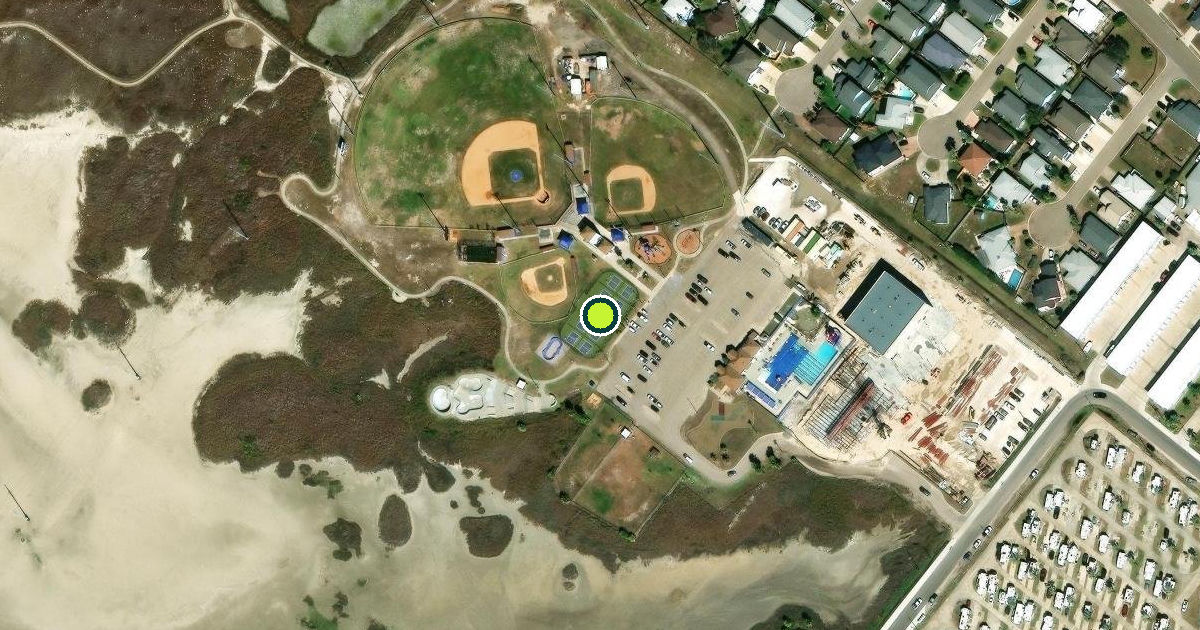 Satellite view of Port Aransas Pickleball Courts