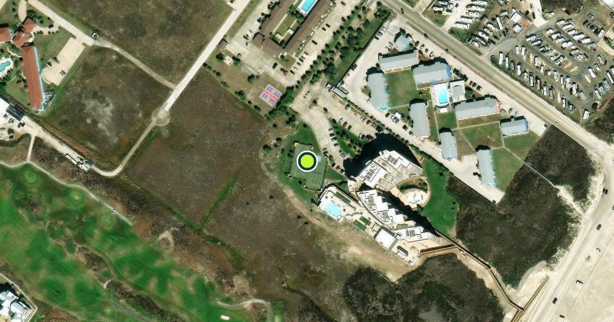 Satellite view of Port Aransas Pickleball Courts