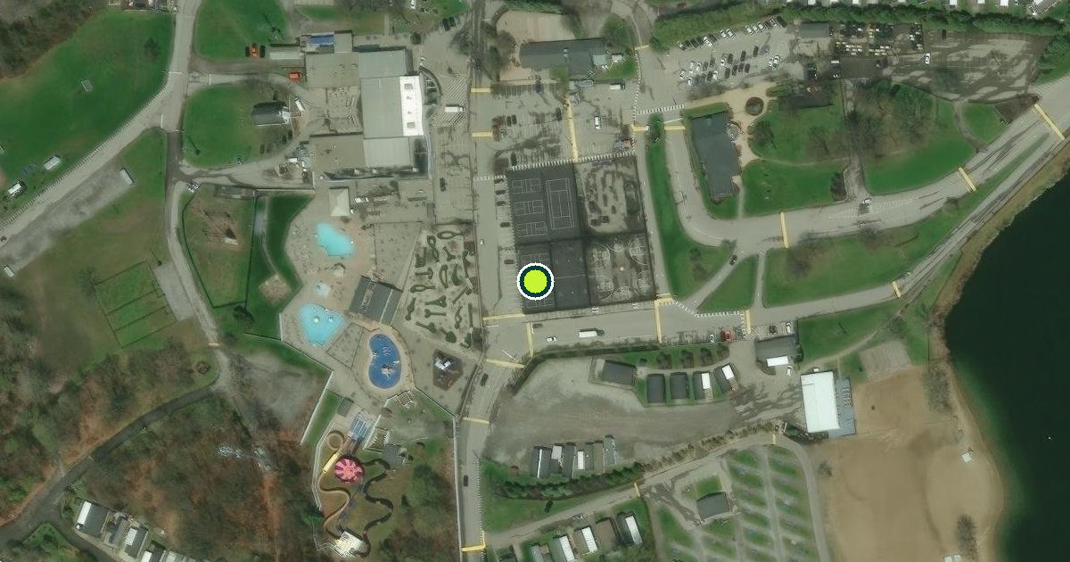 Satellite view of Port Colborne Pickleball Courts