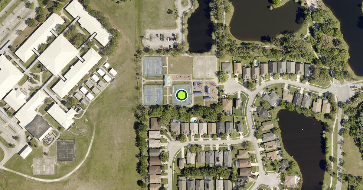 Satellite view of Port Orange Pickleball Courts