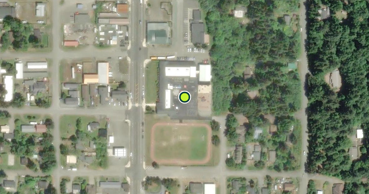 Satellite view of Port Orford Pickleball Courts