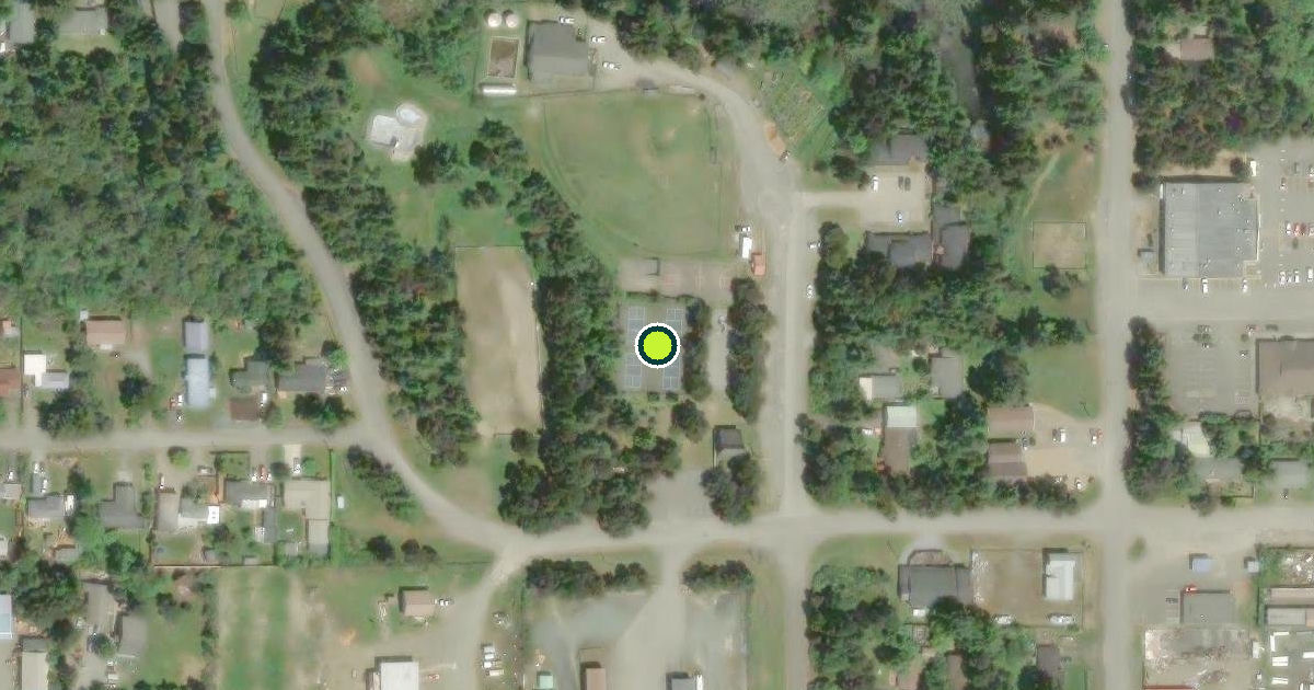 Satellite view of Port Orford Pickleball Courts