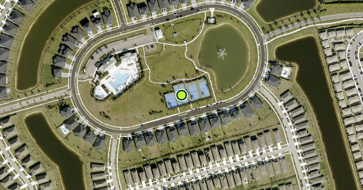 Satellite view of Port Saint Lucie Pickleball Courts