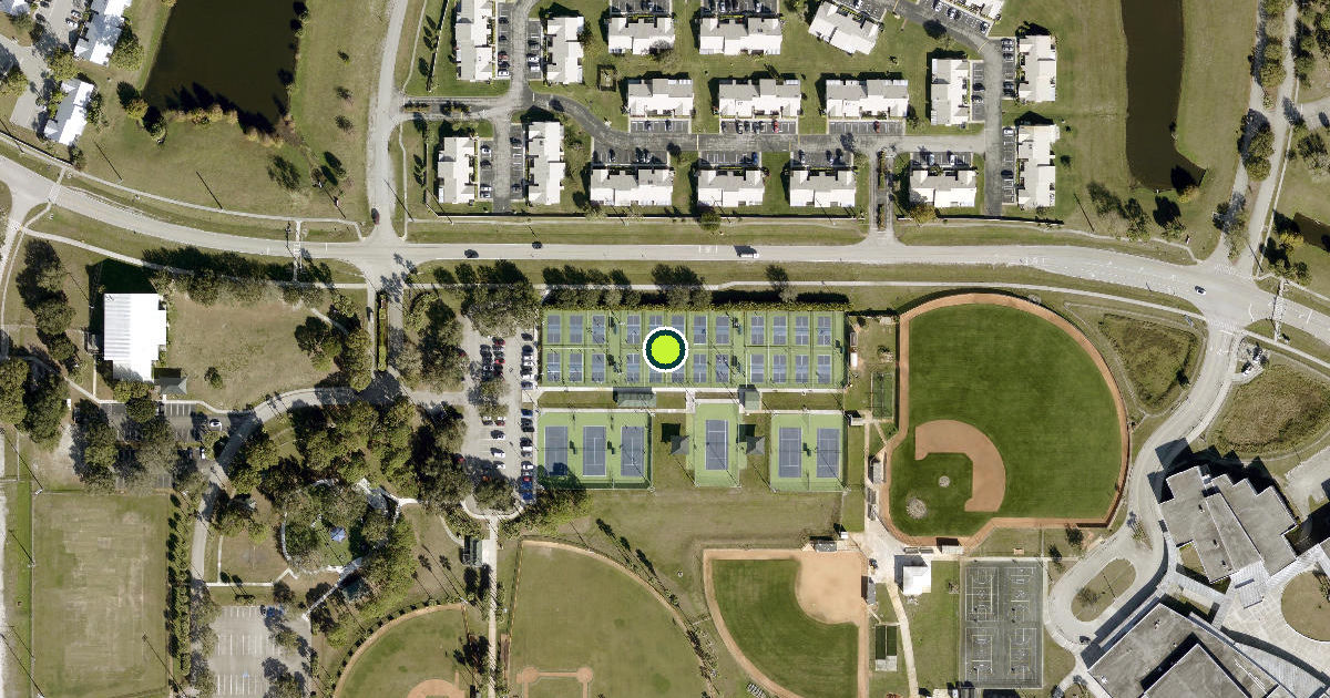 Satellite view of Port Saint Lucie Pickleball Courts