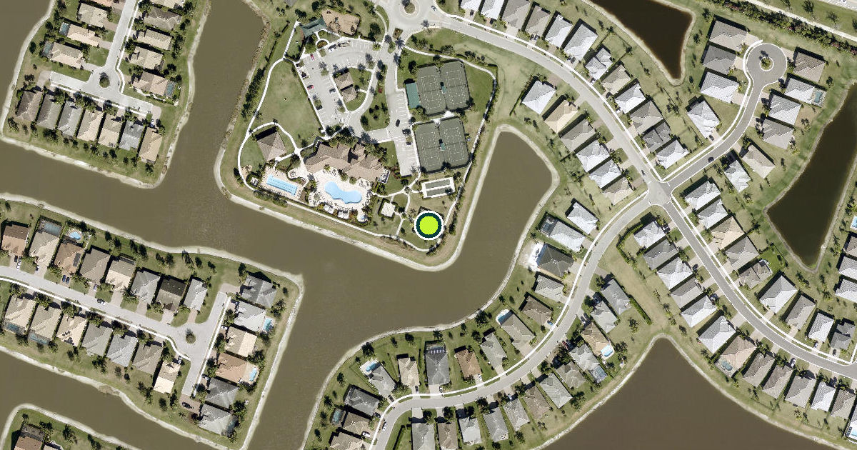 Satellite view of Port Saint Lucie Pickleball Courts
