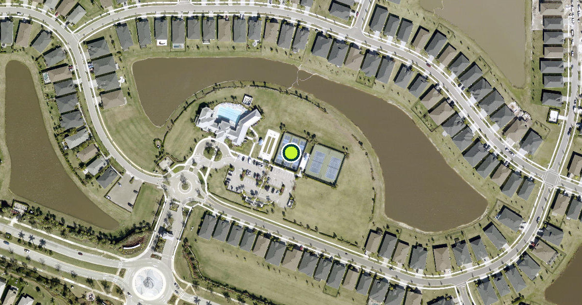 Satellite view of Port Saint Lucie Pickleball Courts
