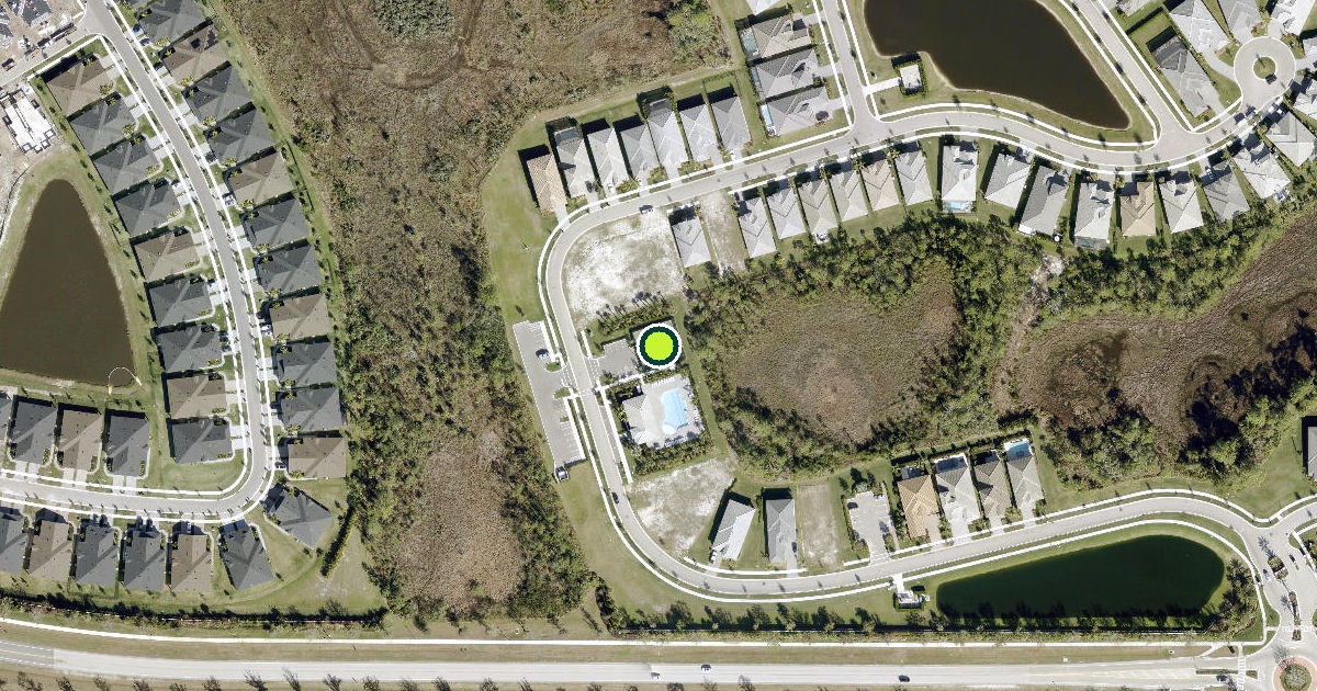 Satellite view of Port Saint Lucie Pickleball Courts