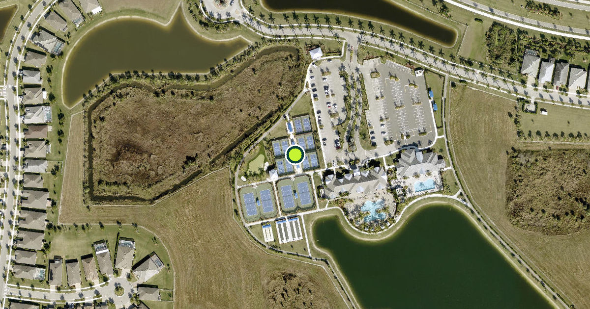 Satellite view of Port Saint Lucie Pickleball Courts