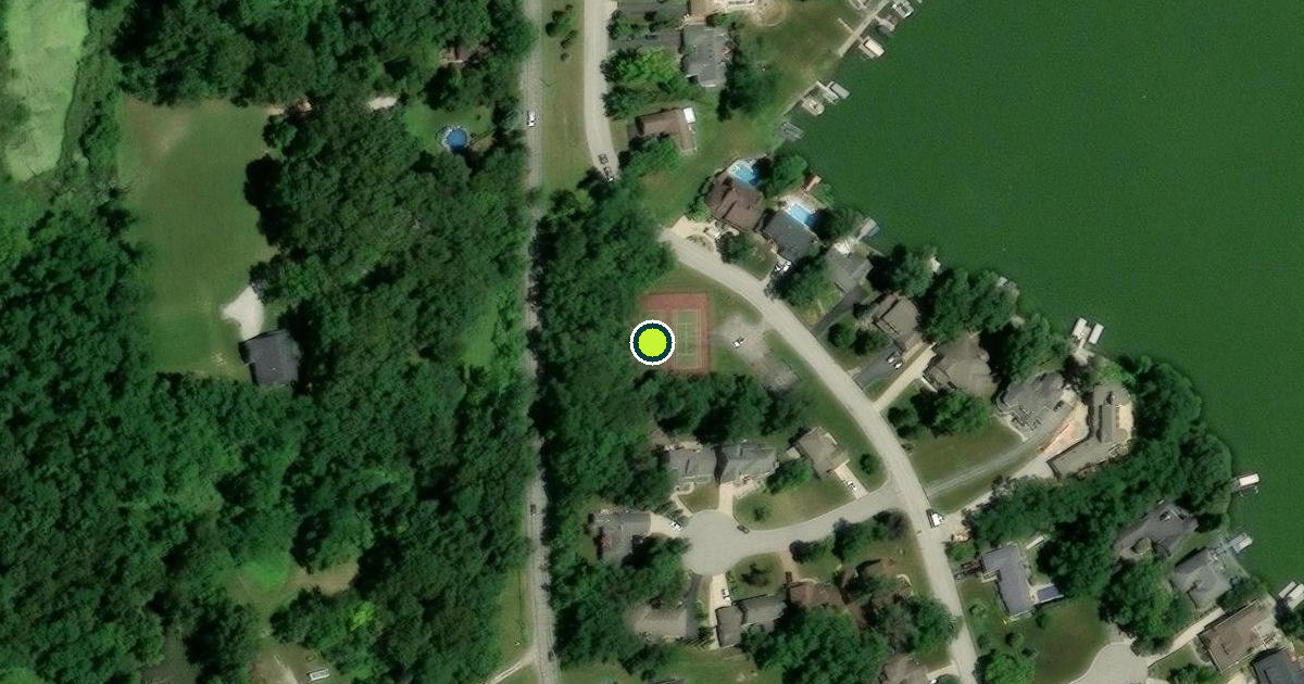 Satellite view of Porter County Pickleball Courts