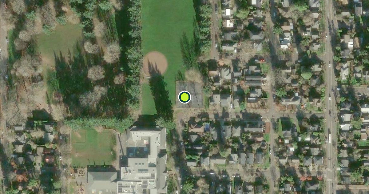 Satellite view of Portland Pickleball Courts