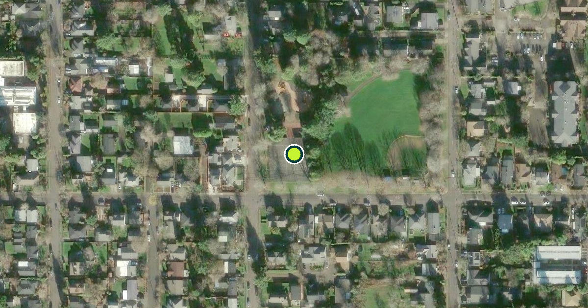 Satellite view of Portland Pickleball Courts