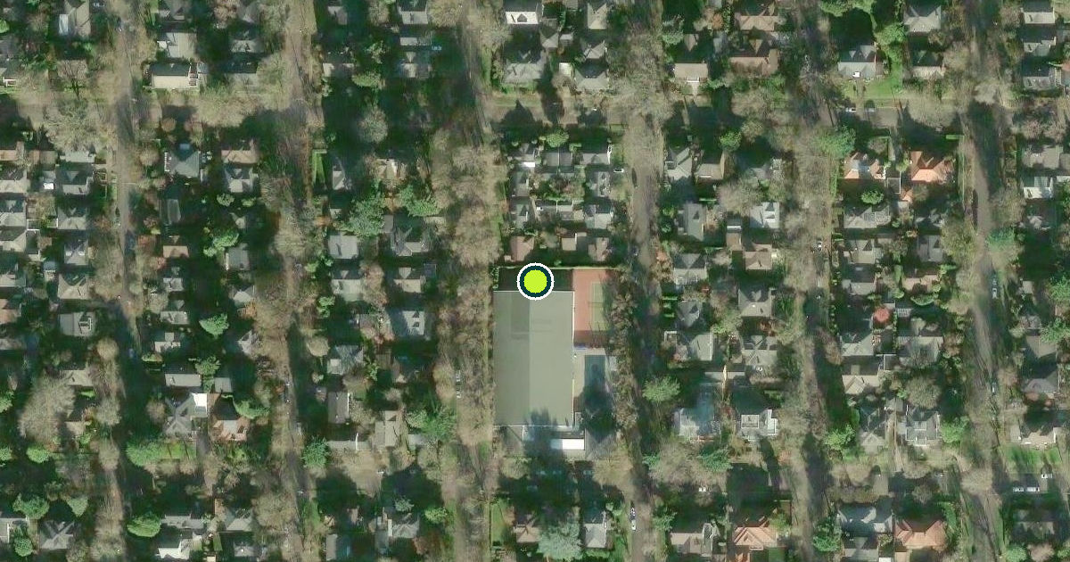 Satellite view of Portland Pickleball Courts