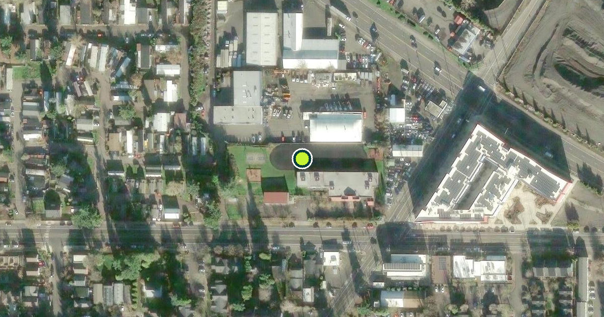 Satellite view of Portland Pickleball Courts