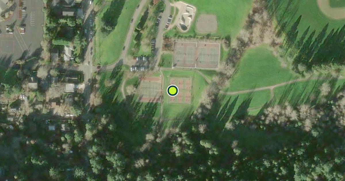 Satellite view of Portland Pickleball Courts