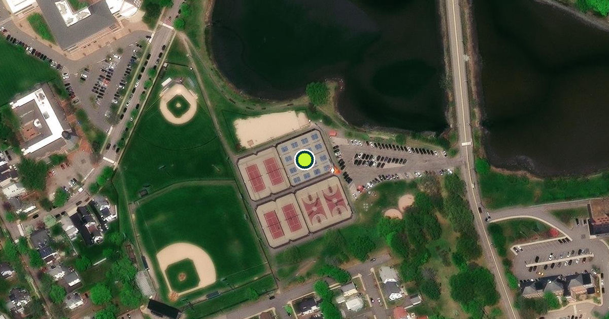 Satellite view of Portsmouth Pickleball Courts
