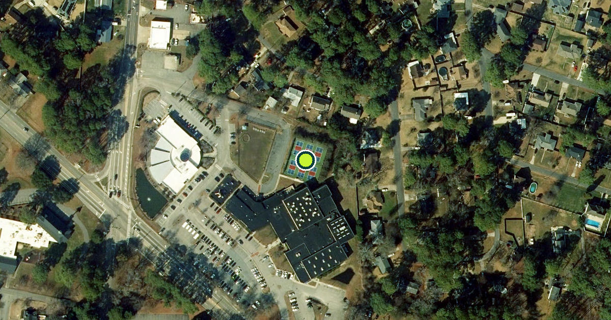 Satellite view of Portsmouth Pickleball Courts