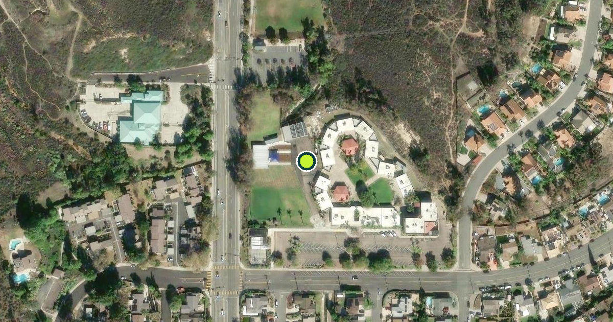Satellite view of Poway Pickleball Courts
