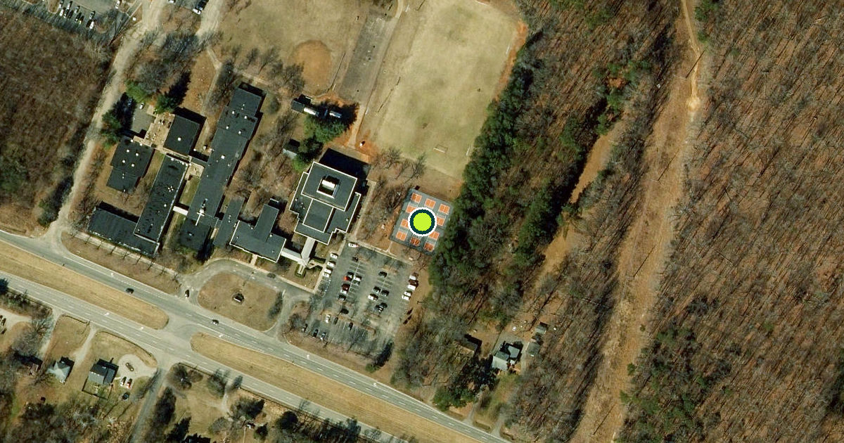 Satellite view of Powhatan County Pickleball Courts
