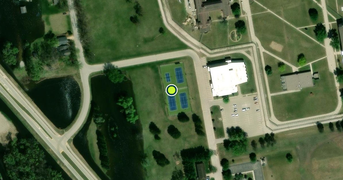 Satellite view of Prairie du Chien Pickleball Courts