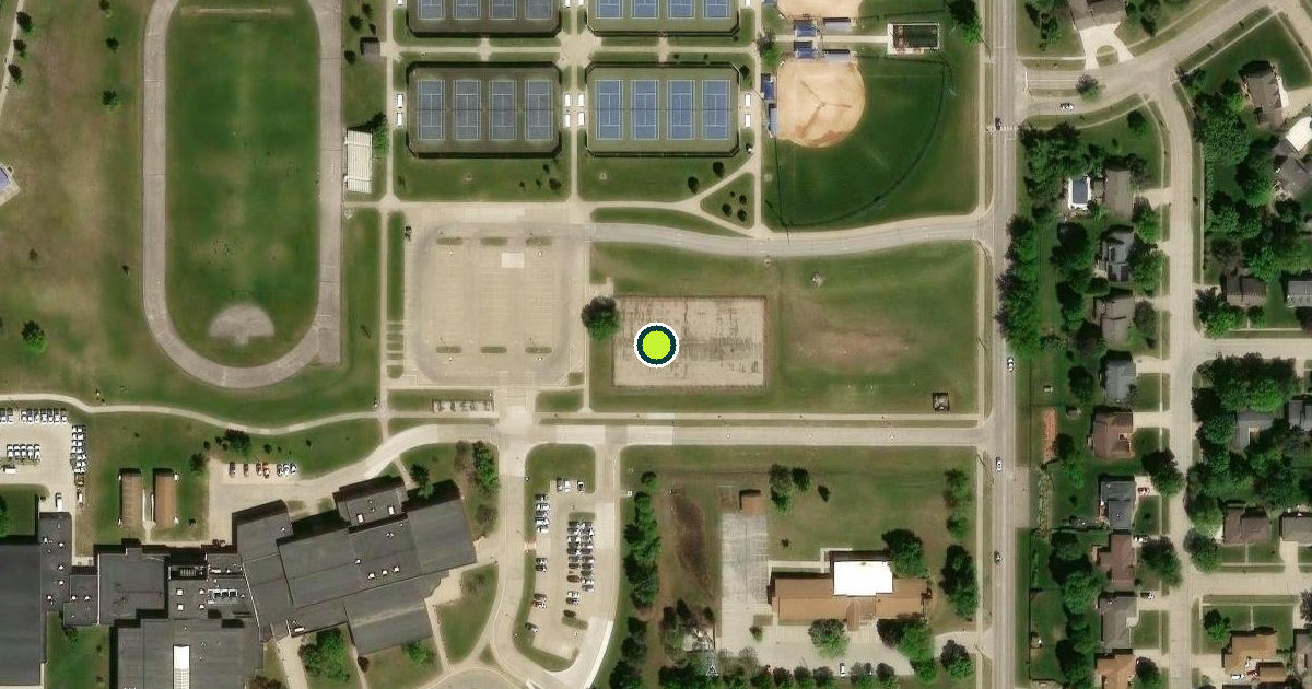 Satellite view of Prairie Ridge Middle School Pickleball Courts