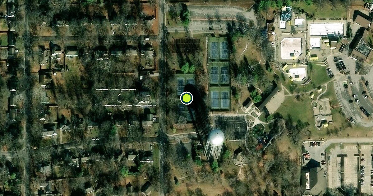 Satellite view of Prairie Village Pickleball Courts
