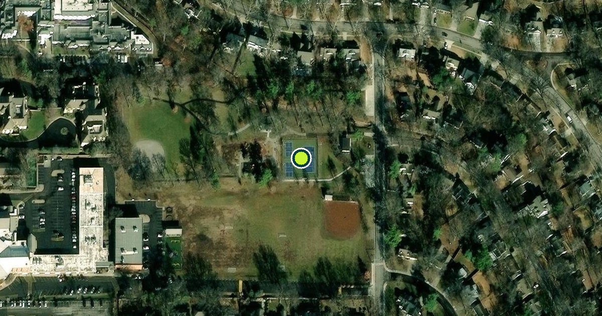 Satellite view of Prairie Village Pickleball Courts