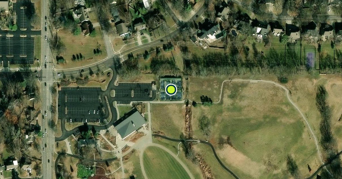 Satellite view of Prairie Village Pickleball Courts