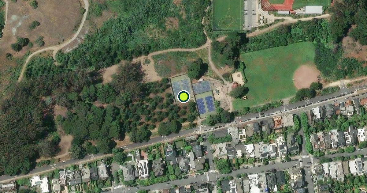 Satellite view of Presidio of San Francisco Pickleball Courts