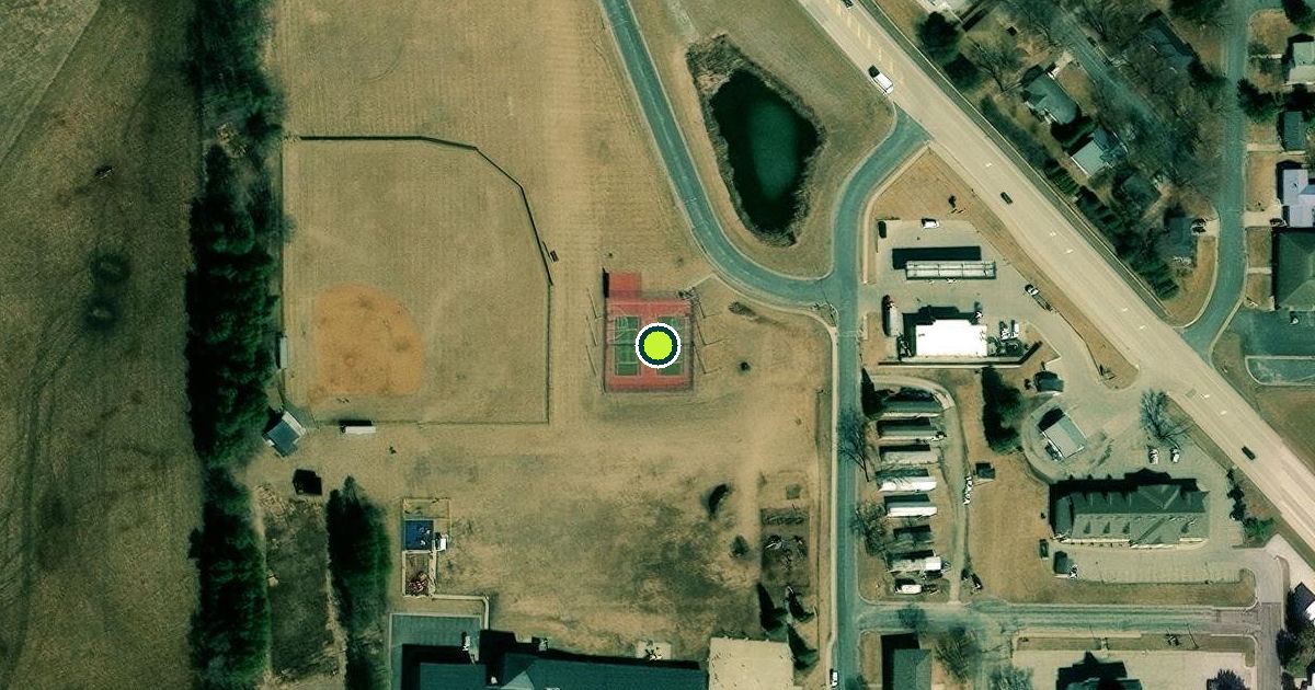 Satellite view of Preston Pickleball Courts