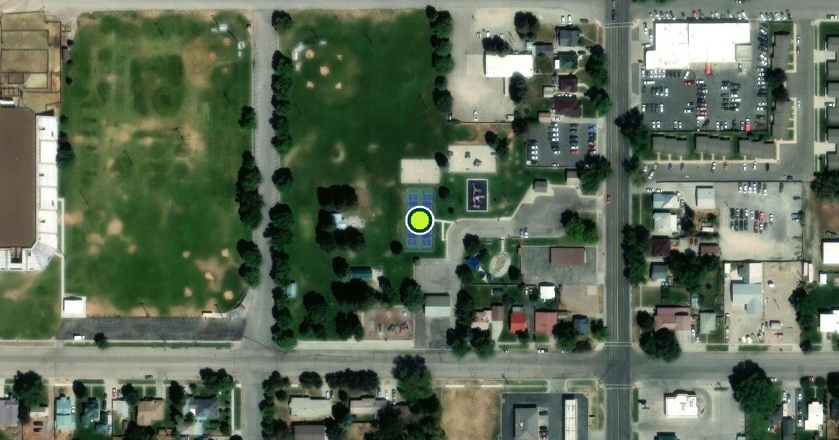 Satellite view of Preston Pickleball Courts