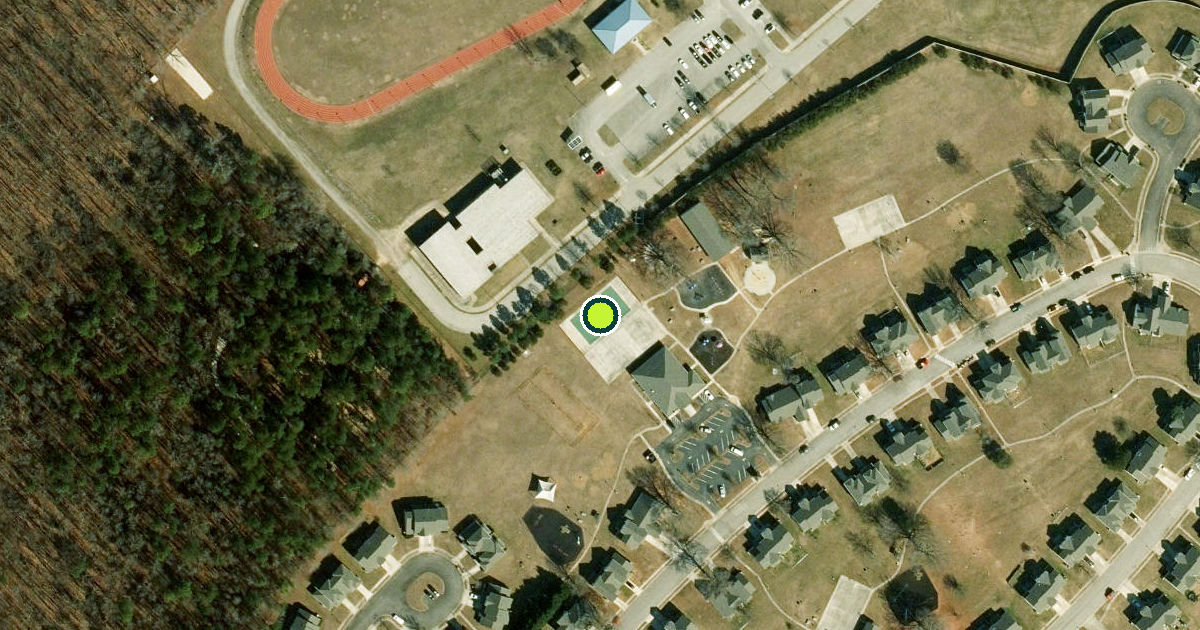 Satellite view of Prince George County Pickleball Courts