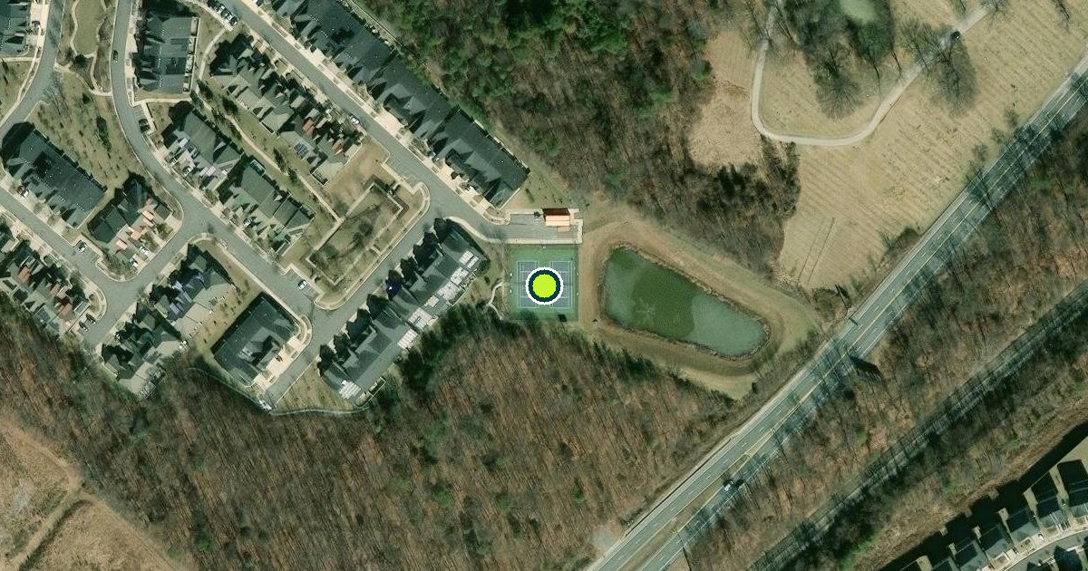 Satellite view of Prince George's County Pickleball Courts