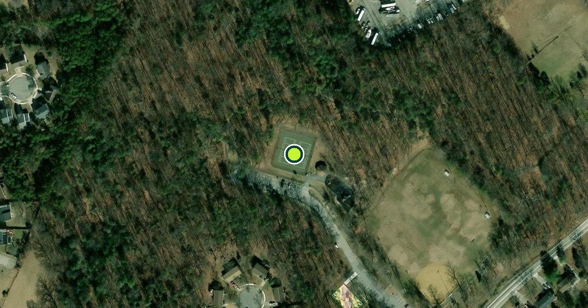 Satellite view of Prince George's County Pickleball Courts