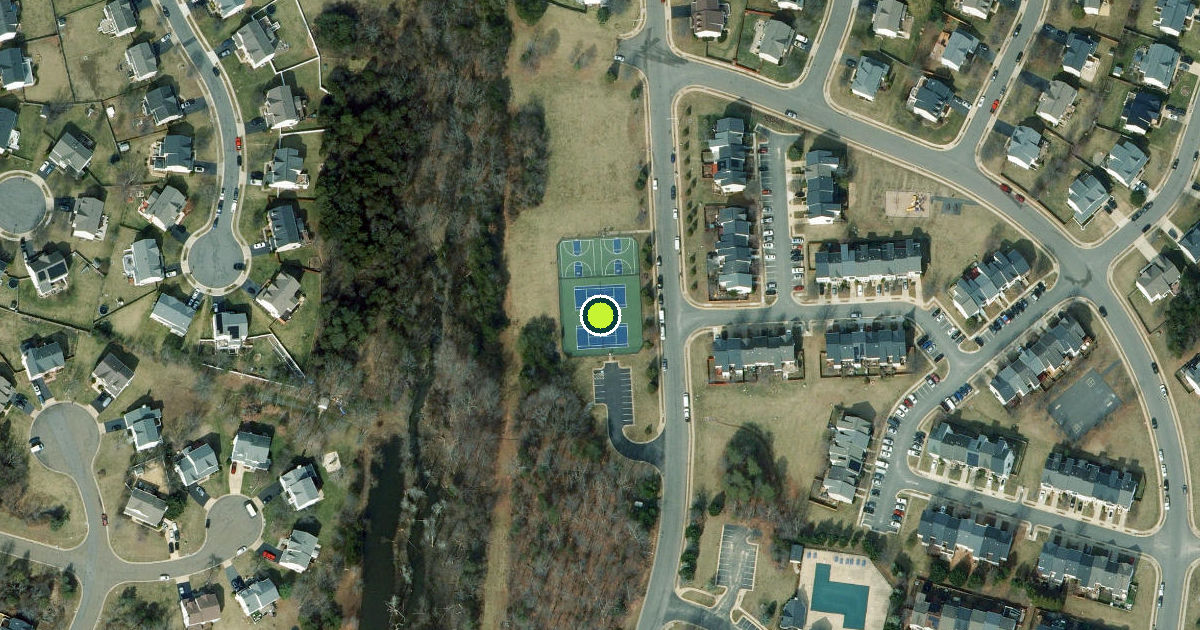 Satellite view of Prince William County Pickleball Courts