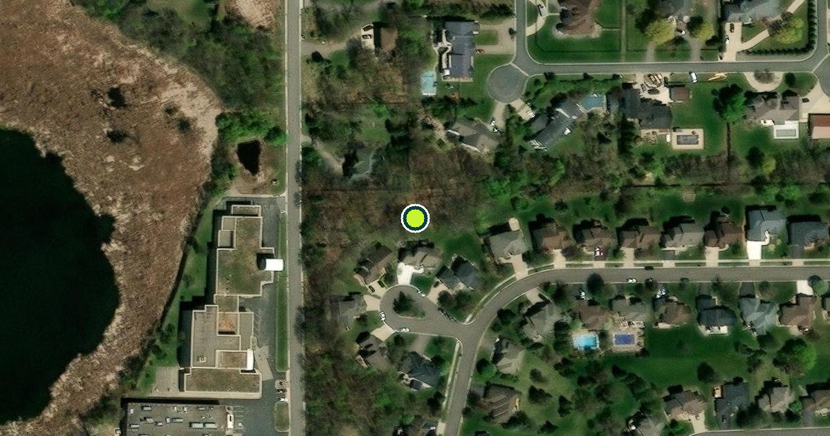 Satellite view of Prior Lake Pickleball Courts