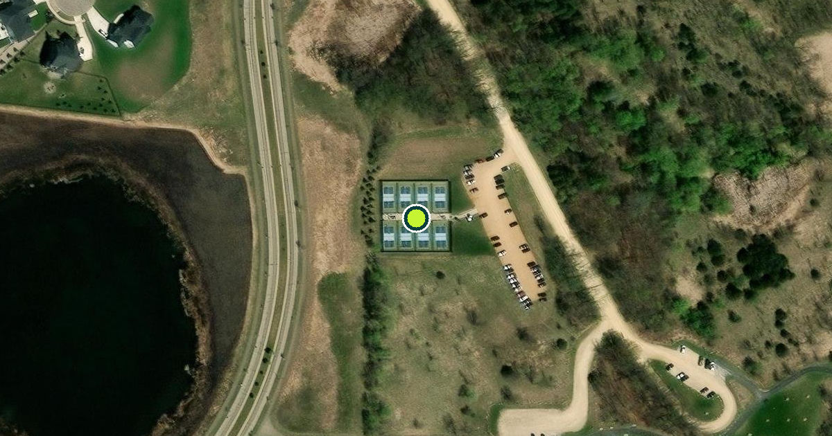 Satellite view of Prior Lake Pickleball Courts
