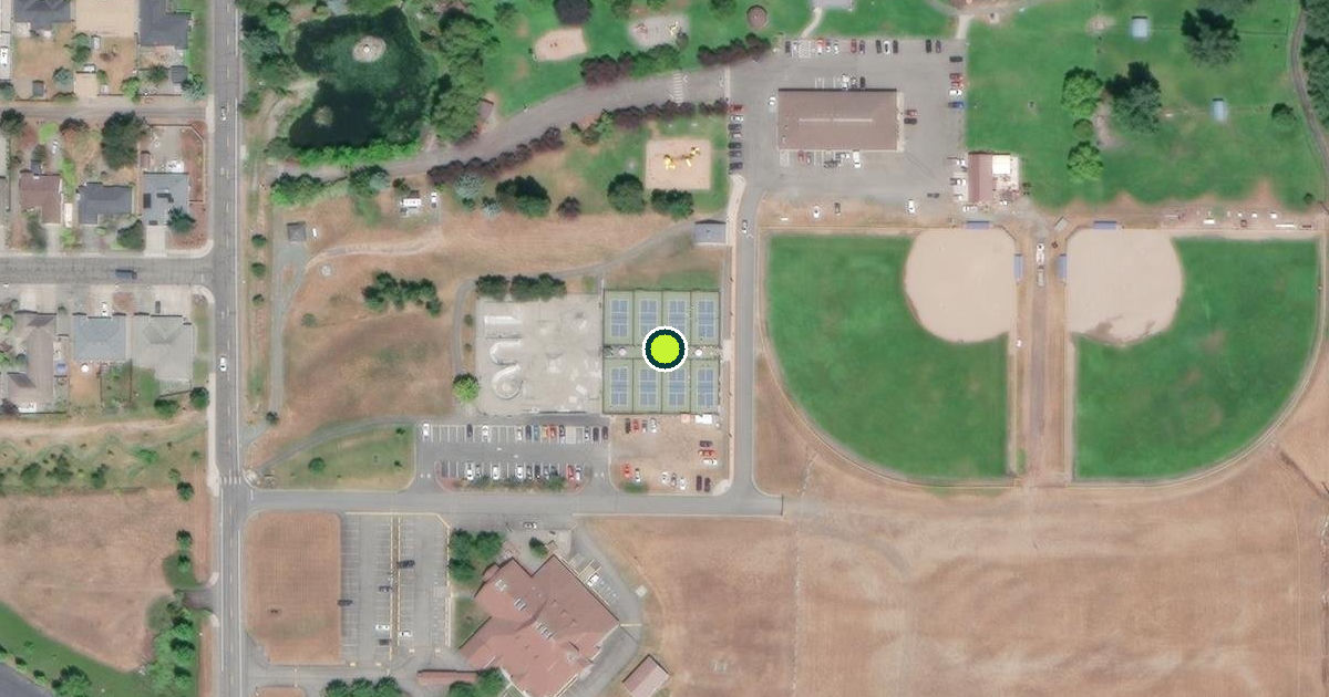 Satellite view of Public Pickleball and Badminton Courts