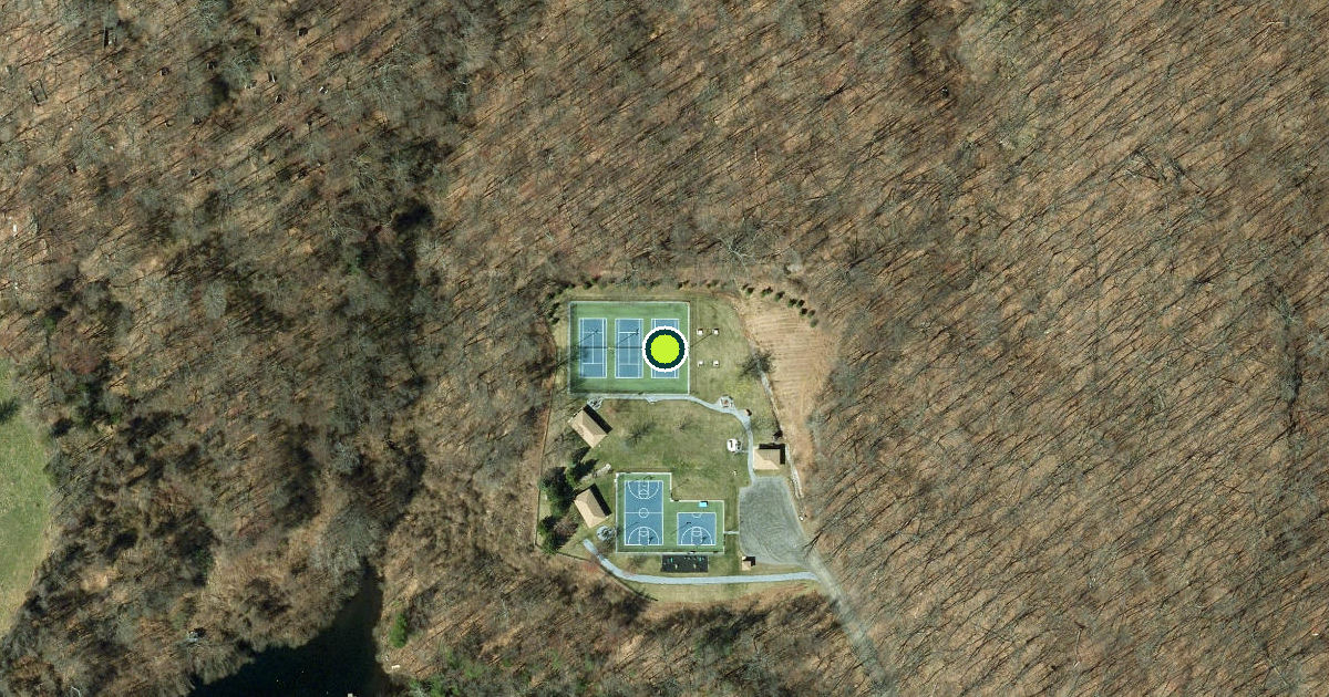 Satellite view of Putnam County Pickleball Courts