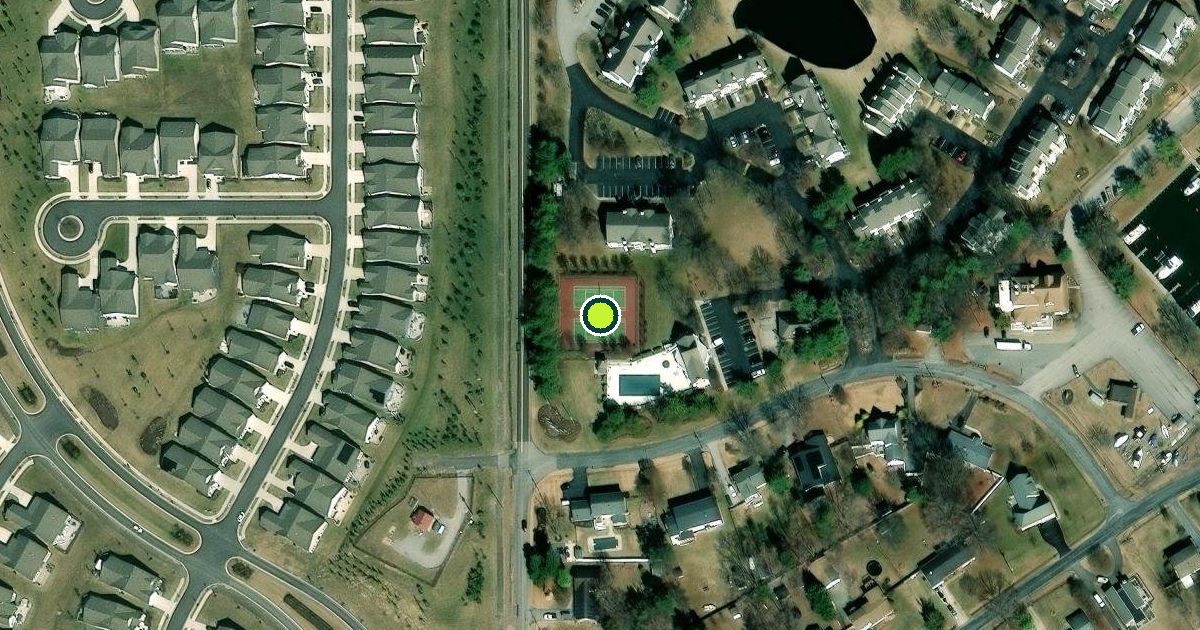 Satellite view of Queen Anne's County Pickleball Courts