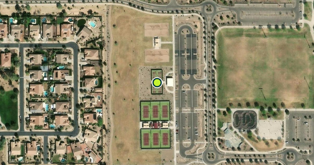 Satellite view of Queen Creek Pickleball Courts