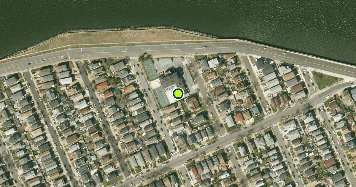 Satellite view of Queens County Pickleball Courts