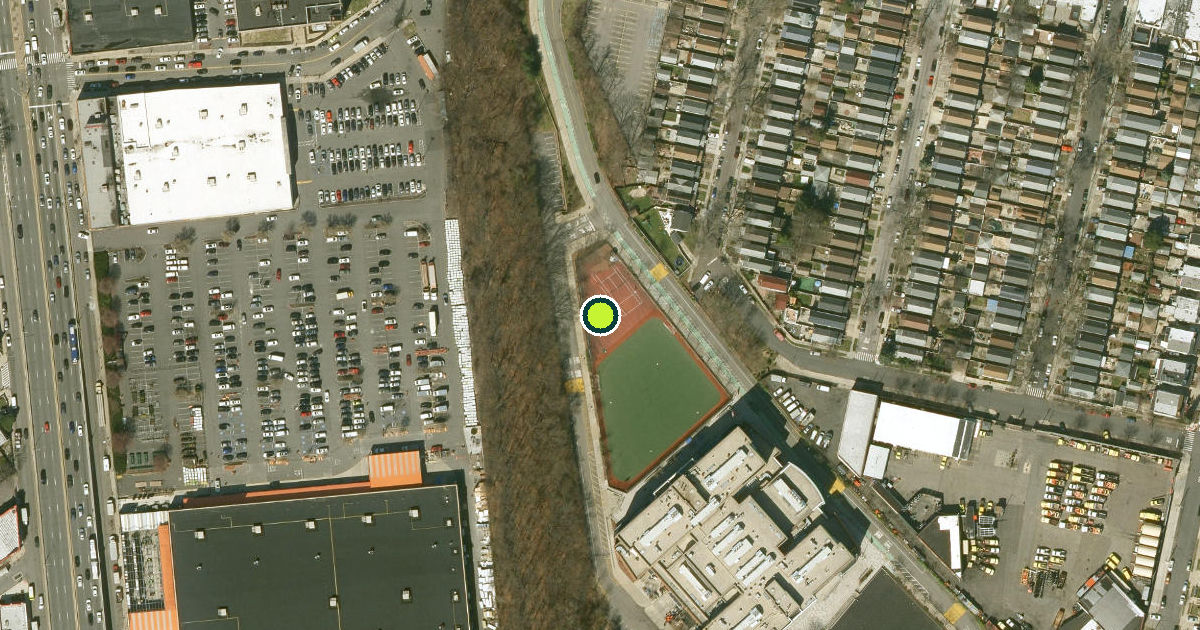 Satellite view of Queens County Pickleball Courts