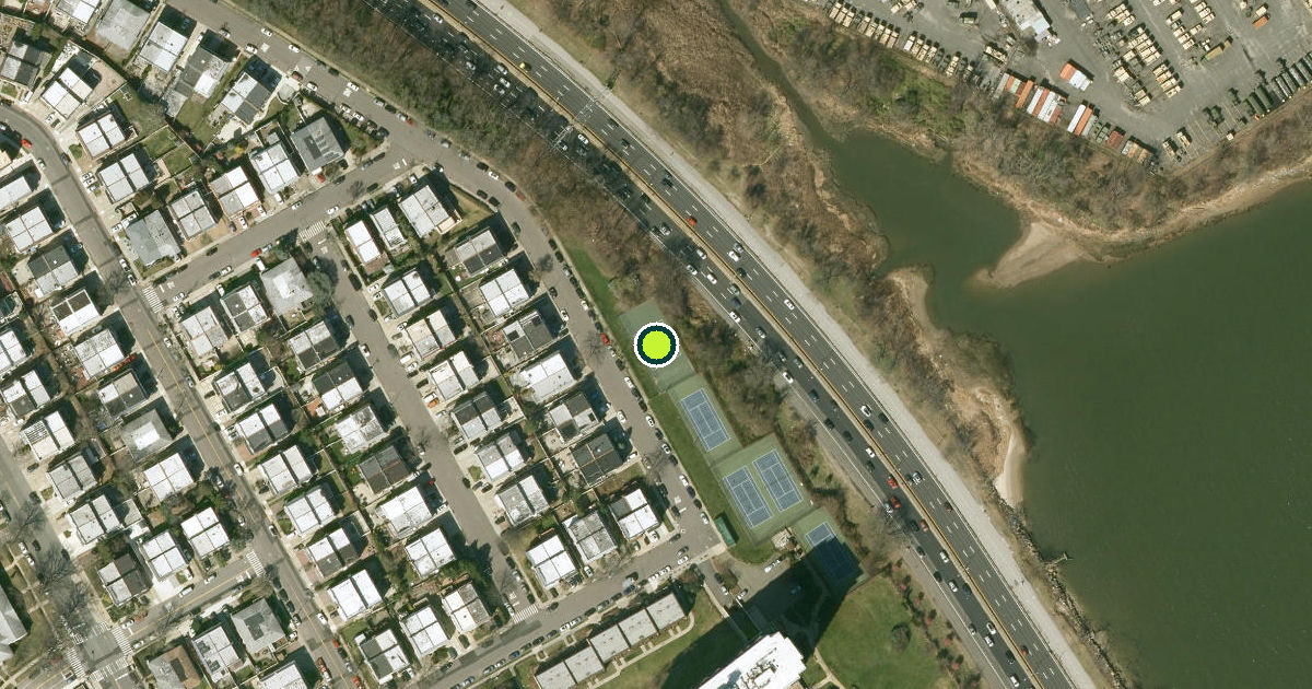 Satellite view of Queens County Pickleball Courts