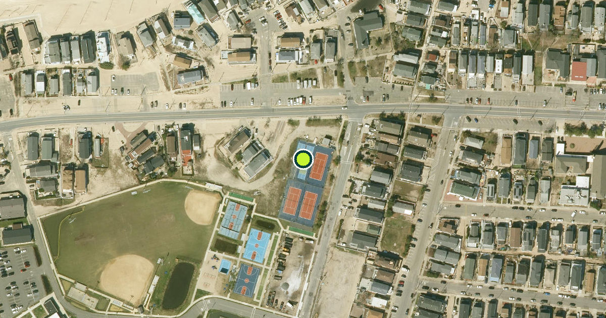 Satellite view of Queens County Pickleball Courts