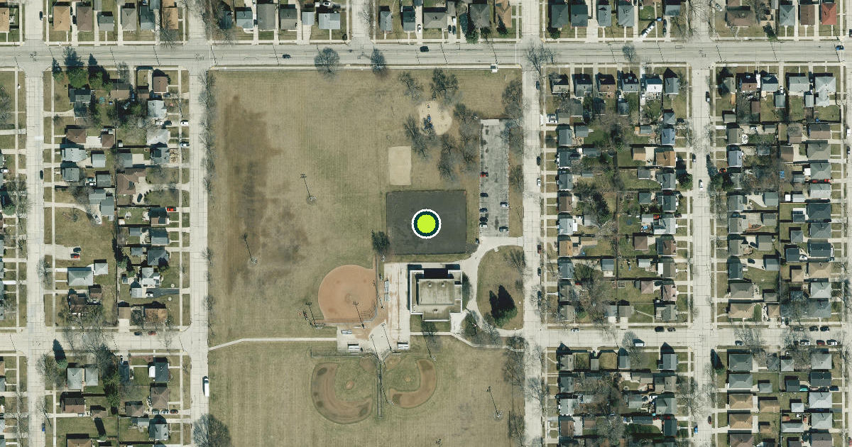 Satellite view of Racine Pickleball Courts