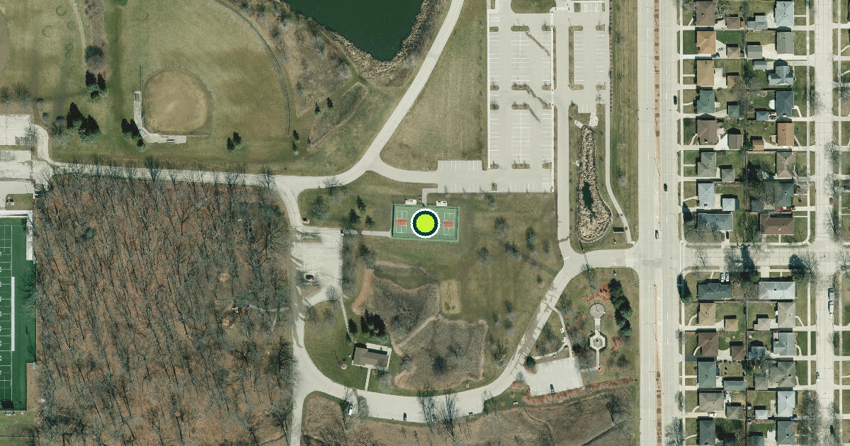 Satellite view of Racine Pickleball Courts