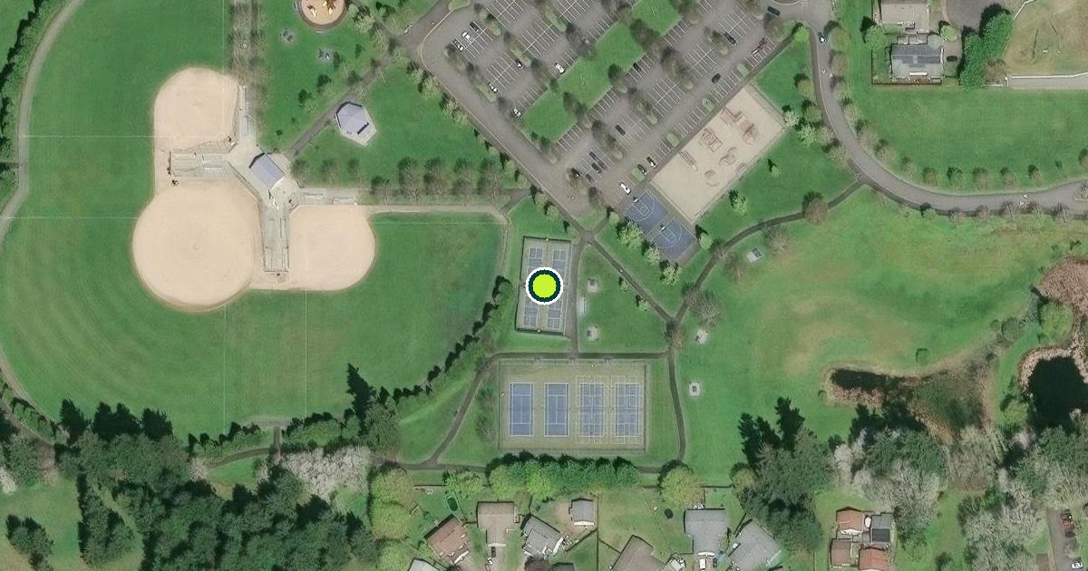 Satellite view of Rainier Vista Pickleball Courts