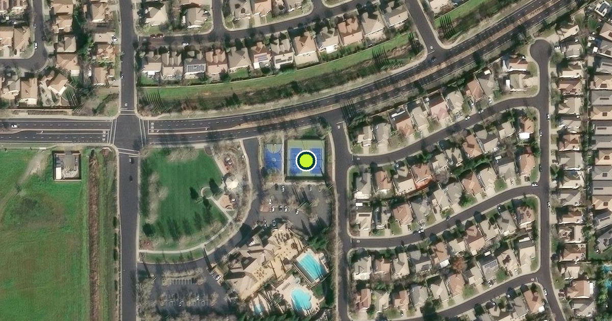 Satellite view of Rancho Cordova Pickleball Courts